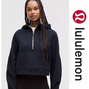 NWT | Lululemon Scuba Hooded Half Zip | True Navy & Gold | M/L